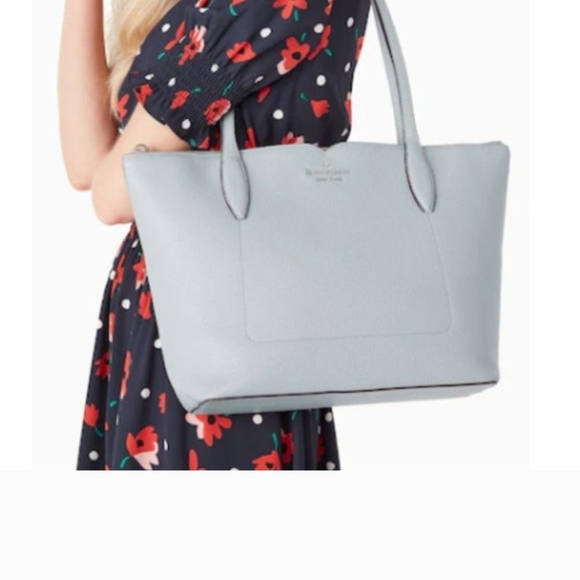 NWOT Kate Spade Aegean Teal Pebbled Leather Tote - Picture 3 of 6